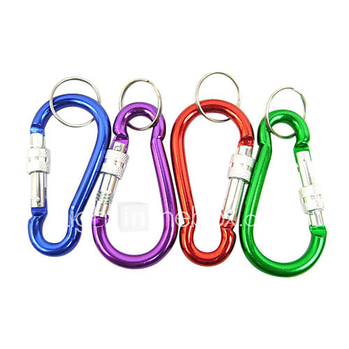 Al Alloy Locking Aluminum Carabiner (Random Color)