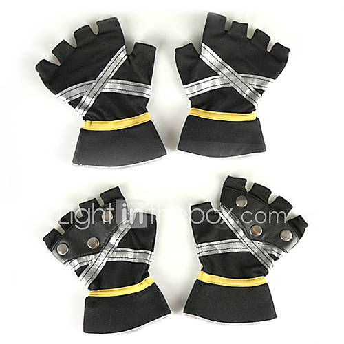 Sora Black and Silver Cosplay Gloves