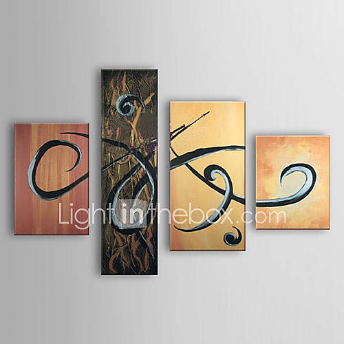 Hand Painted Oil Painting Abstract Set of 4 1303 AB0403