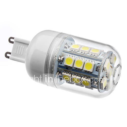G9 3W 27x5050SMD 210LM Natural White Light LED Corn Bulb (220 240V)
