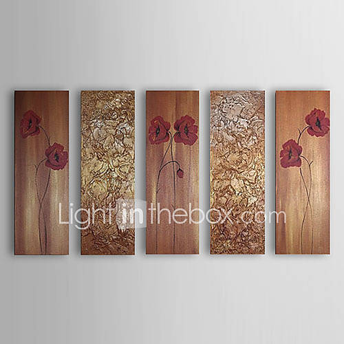 Hand Painted Oil Painting Abstract Set of 5 1303 AB0395