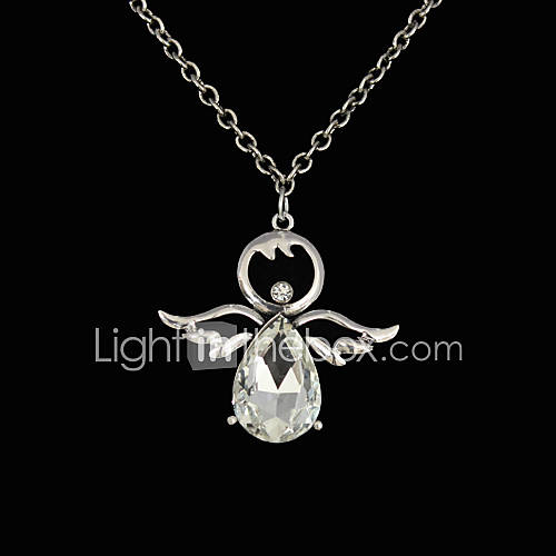 Crystal And Wings Angel Pattern Alloy Necklace(Assorted Colors)