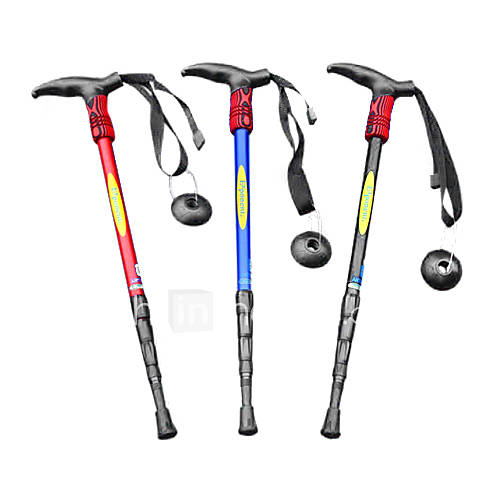 Super light 4 Folding Functional Hiking Poles (Random Color)