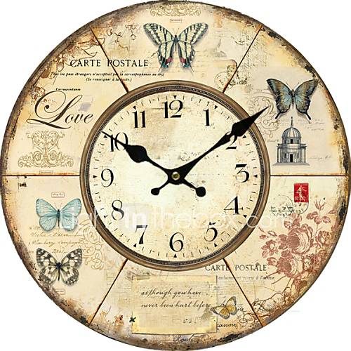 Country FloralAnimal Wall Clock