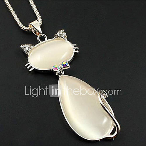 Womens Cat Opal Necklace