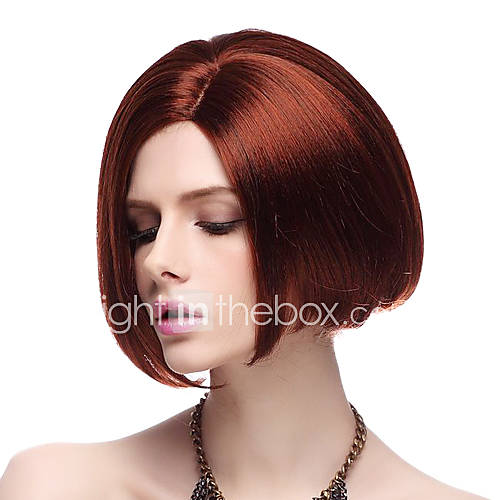 Capless High Quality Synthetic Red Straight BOB Hair Wigs