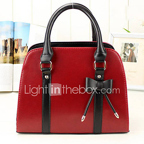 Cute Bow Contrast Color Tote