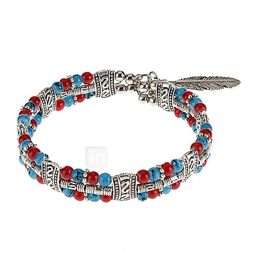 Multicolor Beads Flower National Wind Bracelet