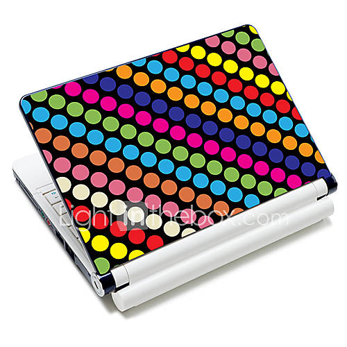 Colorful Round Dot Pattern Laptop Notebook Cover Protective Skin Sticker For 10/15 Laptop 18690