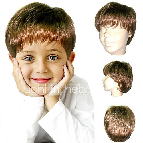 Capless High Quality Synthetic Short Straight Blonde Childrens Wigs