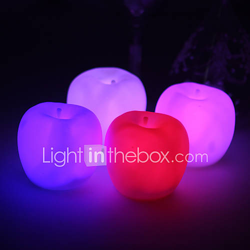 Vinyl Apple Lutos LED Lamp   Set of 4 (Color Changing, Built in Botton Cell)