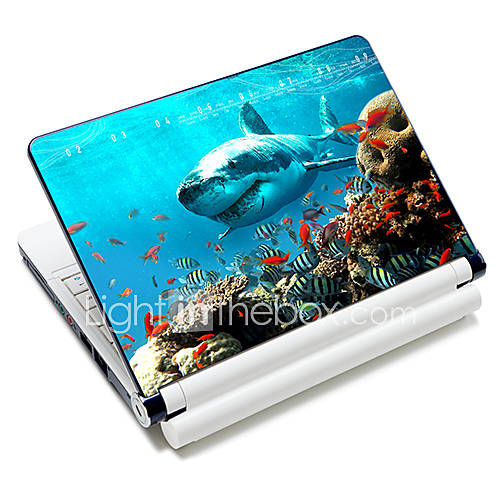 Shark Pattern Laptop Protective Skin Sticker For 10/15 Laptop 18606(15 suitable for below 15)