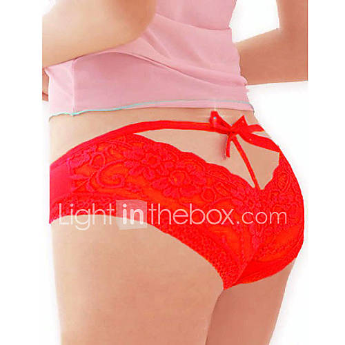 Womens Red Bow Briefs Underwear