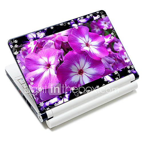 Purple Flowers Pattern Laptop Notebook Cover Protective Skin Sticker For 10/15 Laptop 18658