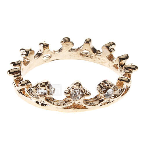 Simple Diamond Crown Ring