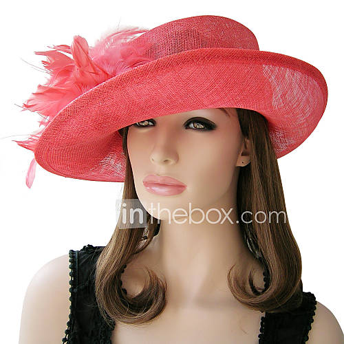 Watermelon Red Flax Special Occasion Hats(More Colors)