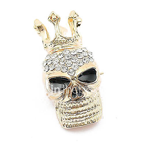 Golden Skull Royal Crown Pattern Brooch