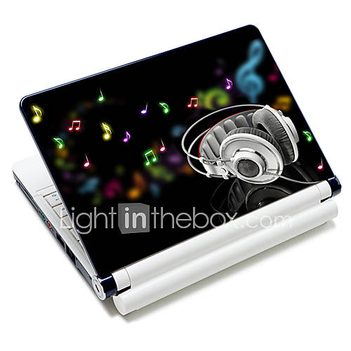 Fashionable Headphone Pattern Laptop Protective Skin Sticker For 10/15 Laptop 18665(15 suitable for below 15)