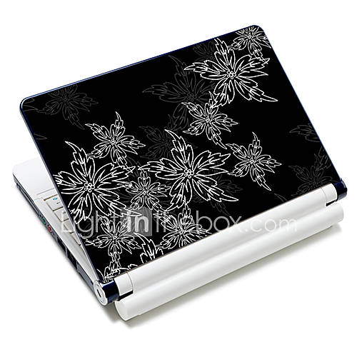 Ink And Wash Flowers Pattern Cover Protective Skin Sticker For 10/15 Laptop(15 suitable for below 15)