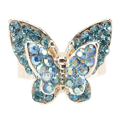 Butterfly Shaped Diamond Adjustable Ring