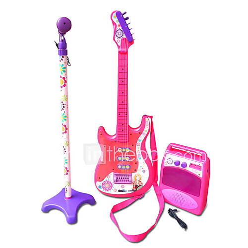 (Kid's Guitar Toy Set) Electronic Kid's Guitar Toy with Microphone ...