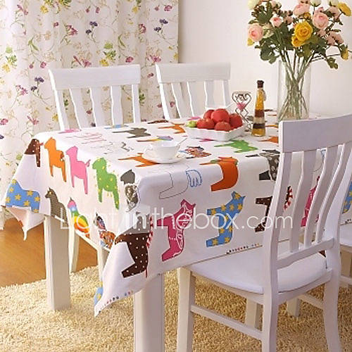 Cartoon Pony Cotton Table Cloths