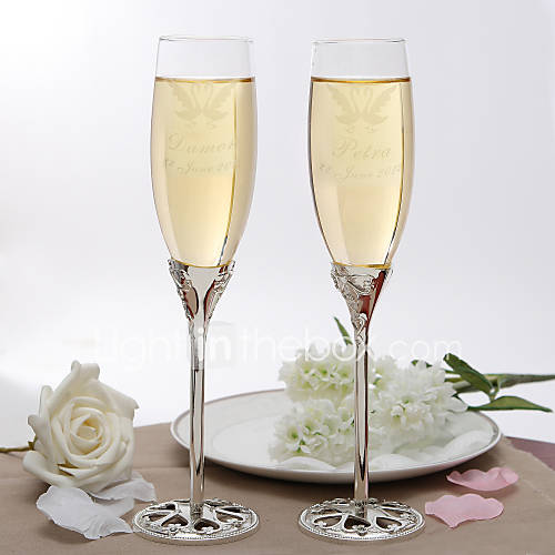 Personalized Vintage Toasting Flutes