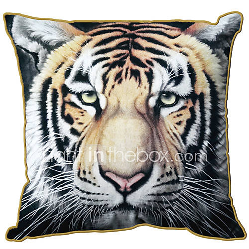 Bengal Tiger Pattern Print Velet Decorative Pillow Cover