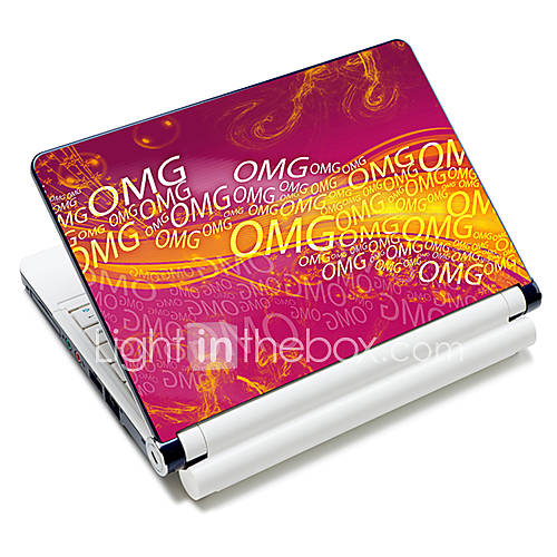 OMG Letters Pattern Laptop Protective Skin Sticker For 10/15 Laptop 18635(15 suitable for below 15)