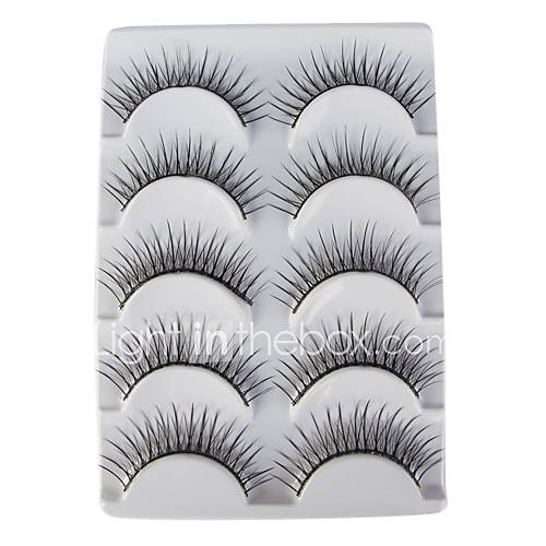 5 Pairs European Black False Eyelashes 310