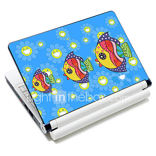 Tropical Fish Pattern Laptop Notebook Cover Protective Skin Sticker For 10/15 Laptop 18310
