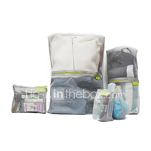 Portable Mesh Style Storage Bag Set for Travel (4 Piece)