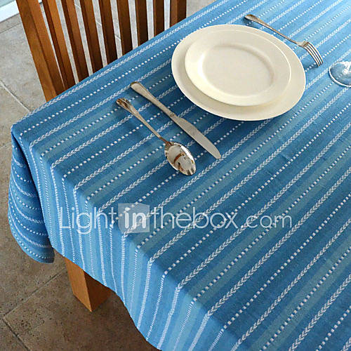 Stripe Pattern Cotton Table Cloth