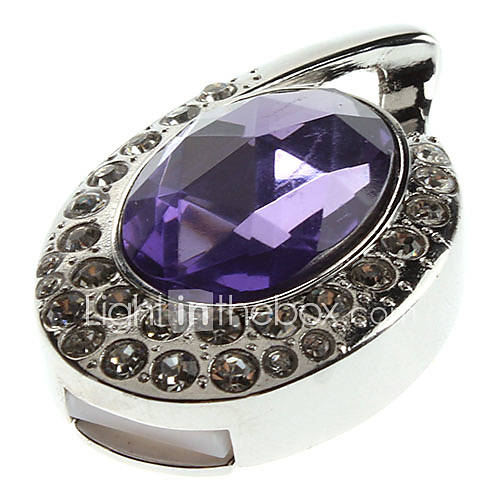 Purple Stone Shaped Metal Material USB Stick 32G