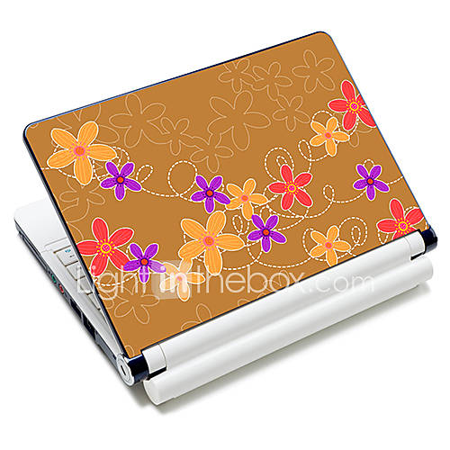 Flowers Pattern Laptop Protective Skin Sticker For 10/15 Laptop 18323(15 suitable for below 15)