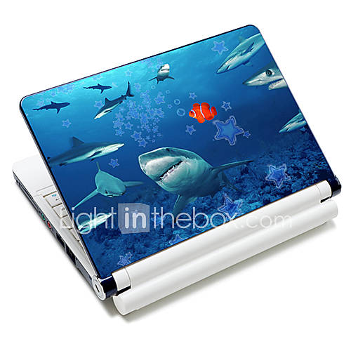 Sharks Pattern Laptop Protective Skin Sticker For 10/15 Laptop 18605(15 suitable for below 15)