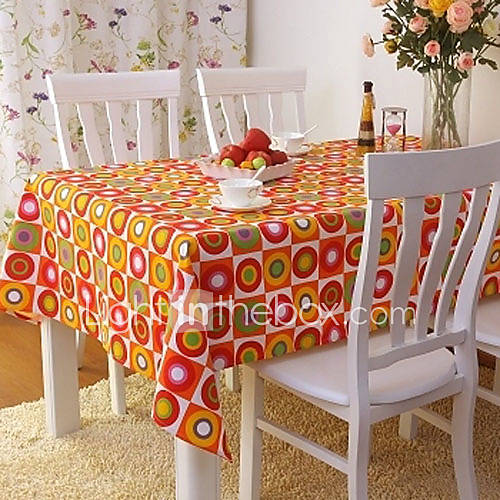 Orange Geometric Cotton Table Cloths