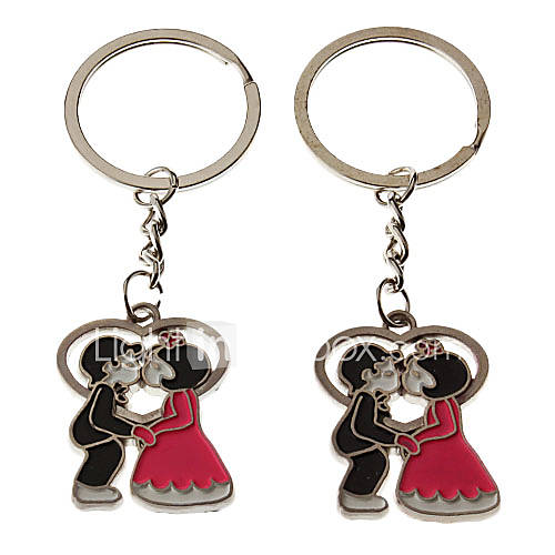 Sweet Couple Zinc Alloy Couple Keychain