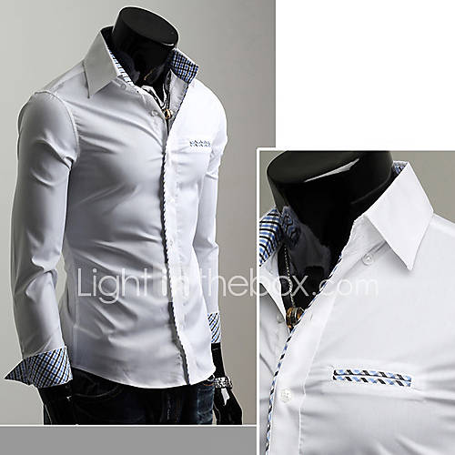 Mens Newly Check Long Sleeve Shirt