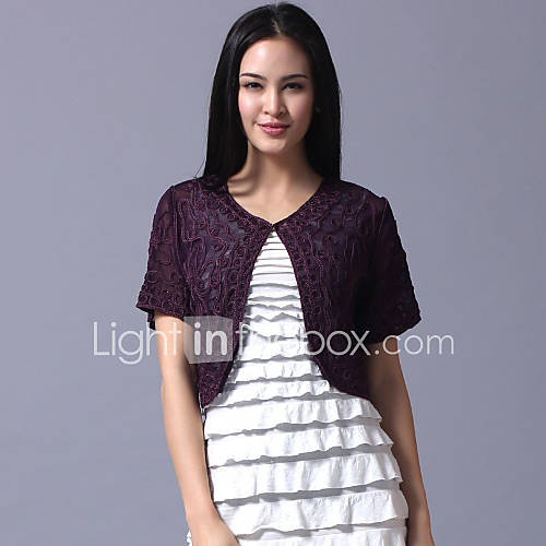 Short Sleeve Tulle Evening/Casual Wrap/Jacket (More Colors)