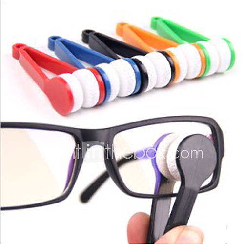 Mini Microfiber Glasses Eyeglasses Cleaner Cleaning Clip (Random Color)