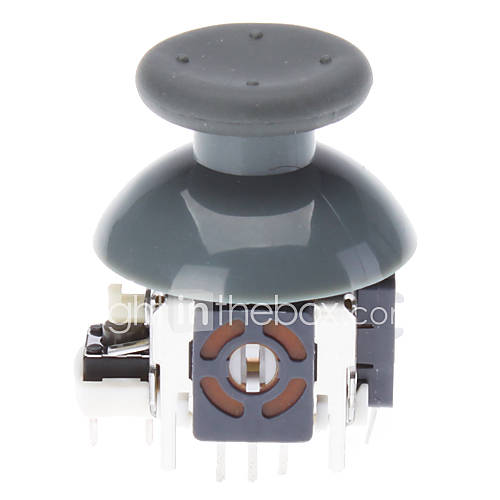 Replacement 3D Rocker Joystick Cap Shell Mushroom Caps for XBOX360 Wireless Controller (Gray)
