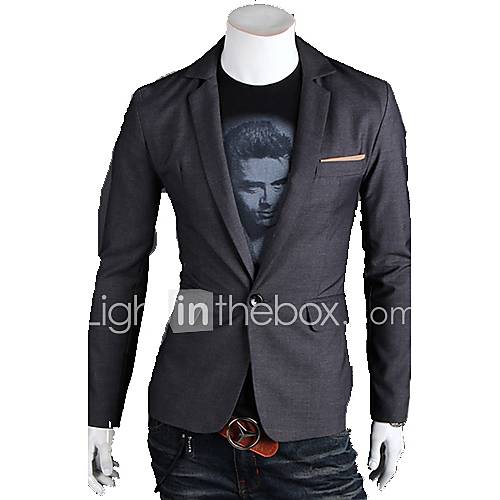 Mens Contrast Tailor Collar Basic Blazer