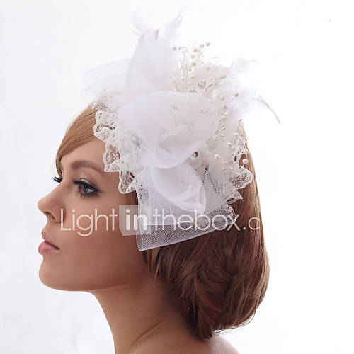 Beautiful Silk Screen With Imitation Pearls Wedding/Bride Headdress Flower