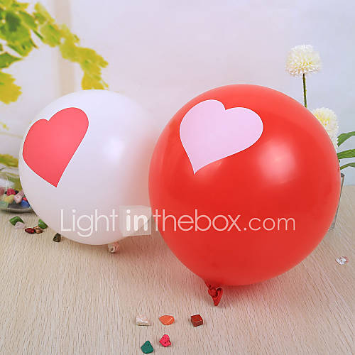 Nice Heart Design Round Ballon   set of 50 (More Colors)