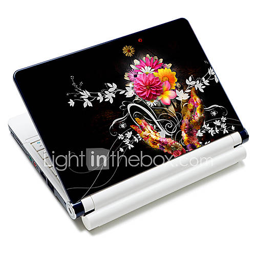 Flowers Pattern Laptop Protective Skin Sticker For 10/15 Laptop 18373(15 suitable for below 15)