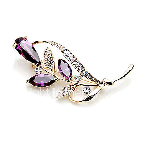 Alloy With Rhinestones / Cubic Zirconia Brooch