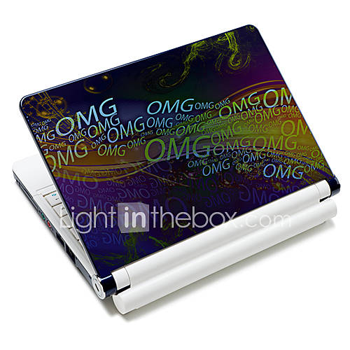 OMG Letters Pattern Laptop Protective Skin Sticker For 10/15 Laptop 18638(15 suitable for below 15)