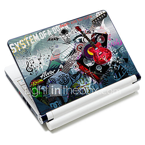 Guitar Pattern Laptop Protective Skin Sticker For 10/15 Laptop 18390(15 suitable for below 15)