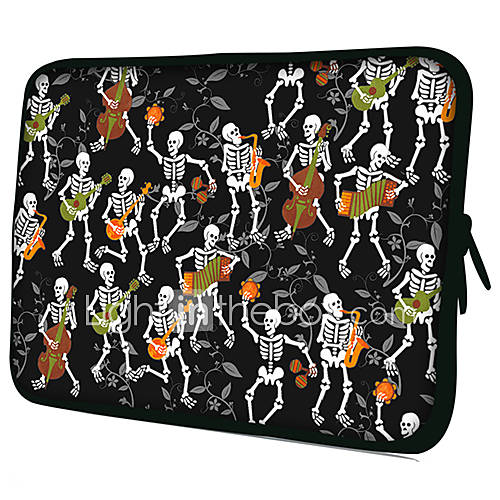 Skull PartyPattern Nylon Material Waterproof Sleeve Case for 11/13/15 LaptopTablet